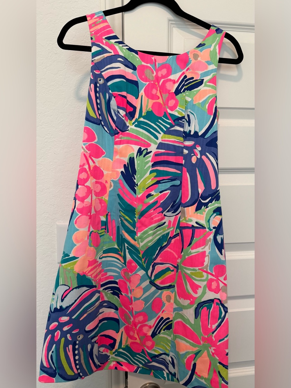 Lilly Pulitzer Cathy Shift dress Exotic Garden ( neon ) Size 4 fully lined